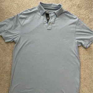 Classic blue and white stripe polo